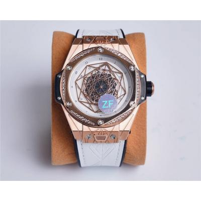 Replica Big Bang Japan Miyota 8215 Automatic Movement Mens Watch Skeleton Dial Leather Strap G34