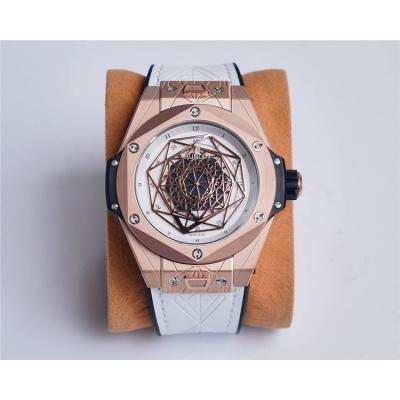 Replica Big Bang Japan Miyota 8215 Automatic Movement Mens Watch  Skeleton Dial Leather Strap A G35