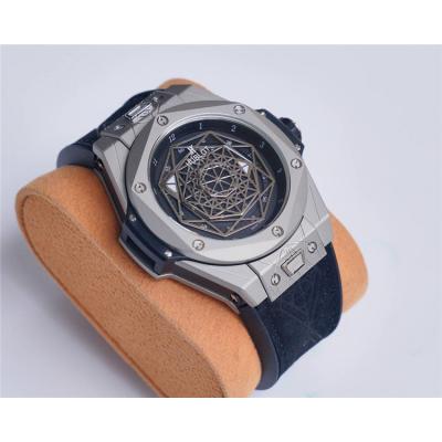 Replica Big Bang Japan Miyota 8215 Automatic Movement Mens Watch  Skeleton Dial Leather Strap B G35