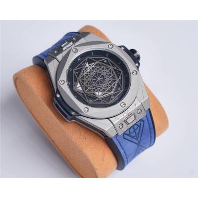 Replica Big Bang Japan Miyota 8215 Automatic Movement Mens Watch  Skeleton Dial Leather Strap B G35