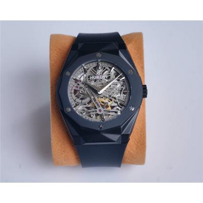 Replica Big Bang A21J  Automatic  Movement  Mens Watch   Skeleton Dial Rubber Strap  G36