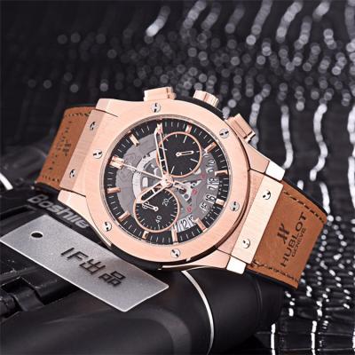 Replica Classic Fusion  Japan Quartz  chronograph  Movement  Mens Watch Skeleton Dial  Rubber  Strap A  G38