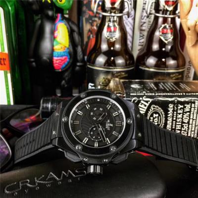 Replica Big Bang Japan VK Quartz  chronograph Movement  Mens Watch Black  Dial  Leather Strap  G40