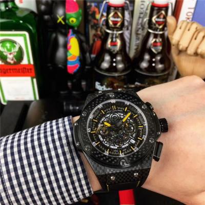 Replica Big Bang Japan VK Quartz  chronograph Movement  Mens Watch Black  Dial  Leather Strap  G40