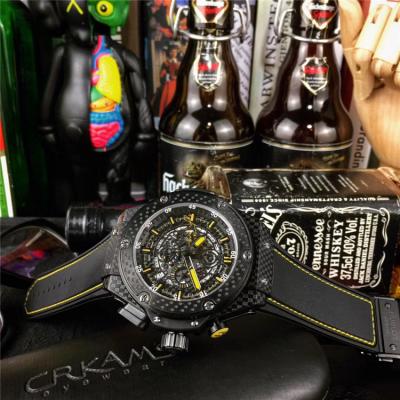 Replica Big Bang Japan VK Quartz  chronograph Movement  Mens Watch Black  Dial  Leather Strap  G40