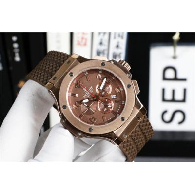 Replica Big Bang Japan VK Quartz  chronograph Movement  Mens Watch White  Dial Rubber Strap  G46