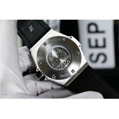 Replica Big Bang A21J  Automatic  Movement  Mens Watch   Skeleton Dial  Leather Strap  G47