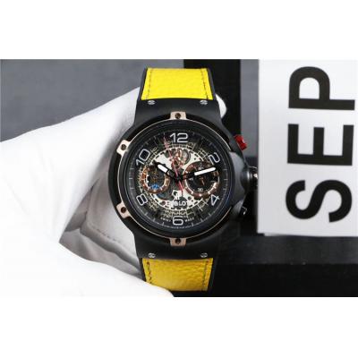 Replica Ferrari Limited Edtions A21J  Automatic Movement Mens Watch  Skeleton Dial Leather Strap A G48