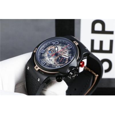 Replica Ferrari Limited Edtions A21J  Automatic Movement Mens Watch  Skeleton Dial Leather Strap A G48