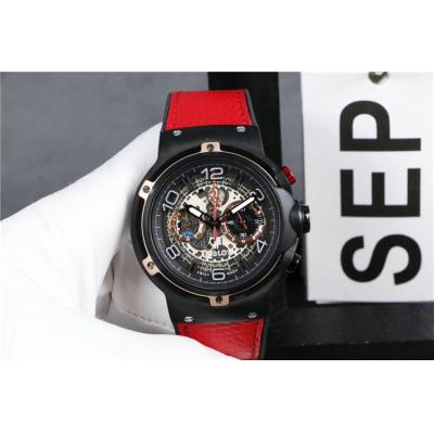 Replica Ferrari Limited Edtions A21J  Automatic Movement Mens Watch  Skeleton Dial Leather Strap A G48