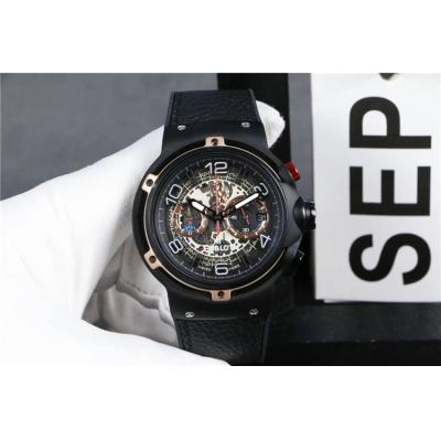 Replica Ferrari Limited Edtions A21J  Automatic Movement Mens Watch  Skeleton Dial Leather Strap A G48