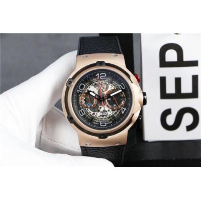 Replica Ferrari Limited Edtions A21J  Automatic Movement Mens Watch  Skeleton Dial Leather Strap  C G48