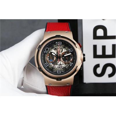 Replica Ferrari Limited Edtions A21J  Automatic Movement Mens Watch  Skeleton Dial Leather Strap  C G48