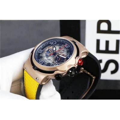 Replica Ferrari Limited Edtions A21J  Automatic Movement Mens Watch  Skeleton Dial Leather Strap  C G48