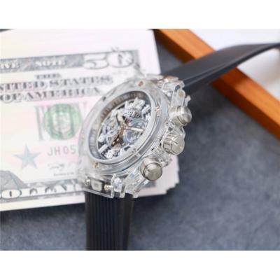 Replica Big Bang  Japan  Quartz  chronograph Movement  Mens Watch Skeleton  Dial Rubber Strap  G49