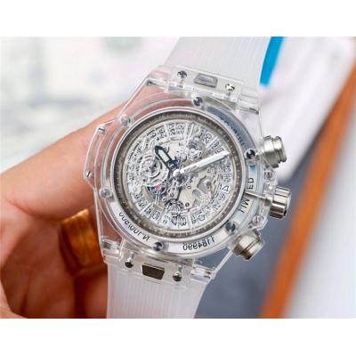 Replica Big Bang  Japan  Quartz  chronograph Movement  Mens Watch Skeleton  Dial Rubber Strap  G49