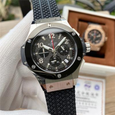 Replica Big Bang  Japan  Quartz  chronograph Movement  Mens Watch Black Dial Rubber Strap  G60