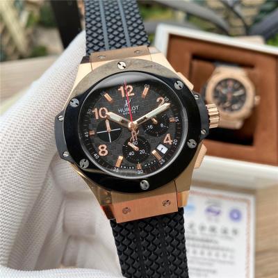 Replica Big Bang  Japan  Quartz  chronograph Movement  Mens Watch Black Dial Rubber Strap  G60