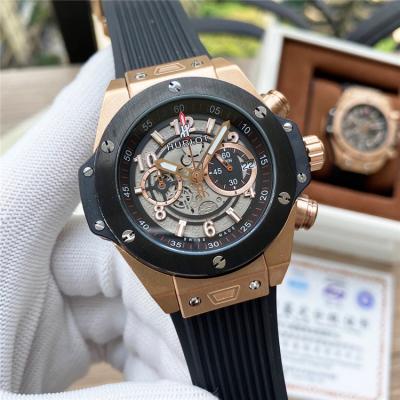 Replica Big Bang  Japan  Quartz  chronograph Movement  Mens Watch Skeleton  Dial Rubber Strap  G62