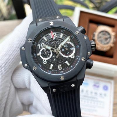 Replica Big Bang  Japan  Quartz  chronograph Movement  Mens Watch Skeleton  Dial Rubber Strap  G62