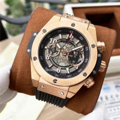 Replica Big Bang  Japan  Quartz  chronograph Movement  Mens Watch Skeleton  Dial Rubber Strap  G62