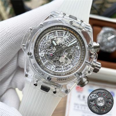 Replica Big Bang  Japan  Quartz  chronograph Movement  Mens Watch Skeleton  Dial Rubber Strap  G63