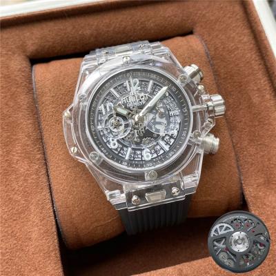 Replica Big Bang  Japan  Quartz  chronograph Movement  Mens Watch Skeleton  Dial Rubber Strap  G63