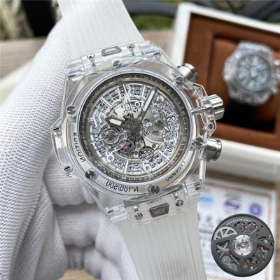 Replica Big Bang  Japan  Quartz  chronograph Movement  Mens Watch Skeleton  Dial Rubber Strap  G63