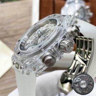 Replica Big Bang  Japan  Quartz  chronograph Movement  Mens Watch Skeleton  Dial Rubber Strap  G63