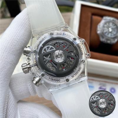 Replica Big Bang  Japan  Quartz  chronograph Movement  Mens Watch Skeleton  Dial Rubber Strap  G63