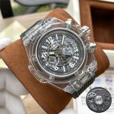 Replica Big Bang  Japan  Quartz  chronograph Movement  Mens Watch Skeleton  Dial Rubber Strap  G63