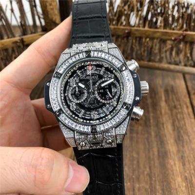 Replica Big Bang  Japan  vk Quartz  chronograph Movement  Mens Watch  Skeleton  Dial Leather Strap  A G67