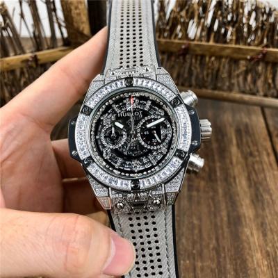 Replica Big Bang  Japan  vk Quartz  chronograph Movement  Mens Watch  Skeleton  Dial Leather Strap  A G67