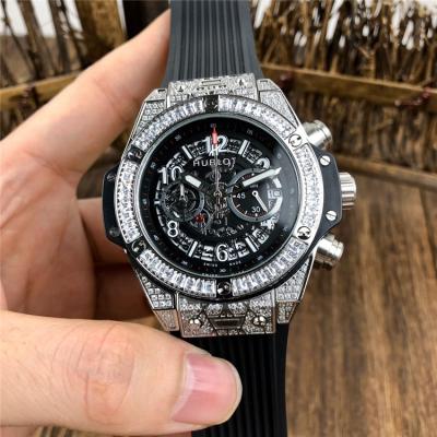 Replica Big Bang  Japan  vk Quartz  chronograph Movement  Mens Watch  Skeleton  Dial Leather Strap  A G67