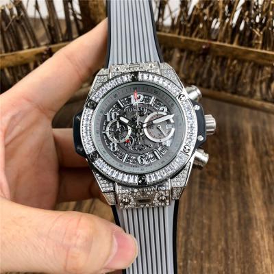 Replica Big Bang  Japan  vk Quartz  chronograph Movement  Mens Watch  Skeleton  Dial Leather Strap  A G67