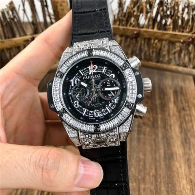 Replica Big Bang  Japan  vk Quartz  chronograph Movement  Mens Watch  Skeleton  Dial Leather Strap  B G67