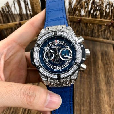 Replica Big Bang  Japan  vk Quartz  chronograph Movement  Mens Watch  Skeleton  Dial Leather Strap  B G67