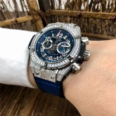 Replica Big Bang  Japan  vk Quartz  chronograph Movement  Mens Watch  Skeleton  Dial Leather Strap  B G67