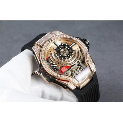 Replica Big Bang MP-09 TOURBILLON BI-AXIS  A21J  Automatic  Movement  Mens Watch  Skeleton Dial  Rubber  Strap A G68