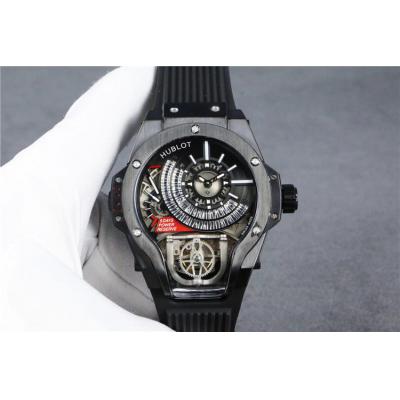 Replica Big Bang MP-09 TOURBILLON BI-AXIS  A21J  Automatic  Movement  Mens Watch  Skeleton Dial  Rubber  Strap B G68