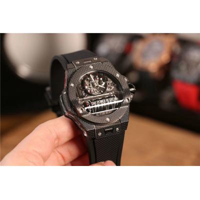 Replica Big Bang MP-09 TOURBILLON BI-AXIS  A21J  Automatic  Movement  Mens Watch Skeleton Dial  Rubber  Strap A G69