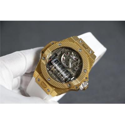 Replica Big Bang MP-09 TOURBILLON BI-AXIS  A21J  Automatic  Movement  Mens Watch Skeleton Dial  Rubber  Strap A G69