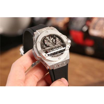 Replica Big Bang MP-09 TOURBILLON BI-AXIS  A21J  Automatic  Movement  Mens Watch Skeleton Dial  Rubber  Strap A G69