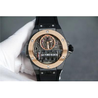 Replica Big Bang MP-09 TOURBILLON BI-AXIS  A21J  Automatic  Movement  Mens Watch Skeleton Dial  Rubber  Strap B G69