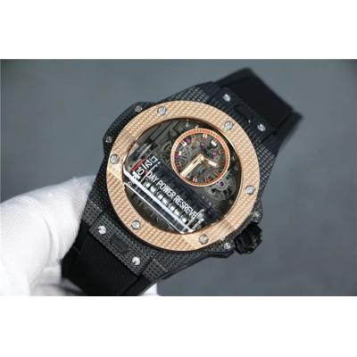 Replica Big Bang MP-09 TOURBILLON BI-AXIS  A21J  Automatic  Movement  Mens Watch Skeleton Dial  Rubber  Strap B G69