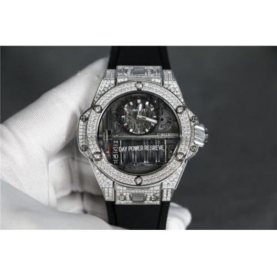 Replica Big Bang MP-11  A21J  Automatic Movement Mens Watch  Skeleton Dial Rubber Strap G70