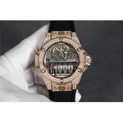 Replica Big Bang MP-11  A21J  Automatic Movement Mens Watch  Skeleton Dial Rubber Strap G70