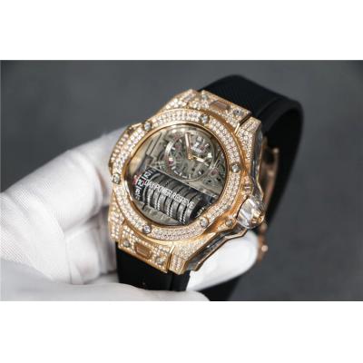 Replica Big Bang MP-11  A21J  Automatic Movement Mens Watch  Skeleton Dial Rubber Strap G70