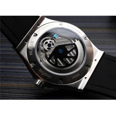 Replica Big Bang A21J  Automatic Movement Mens Watch Full Diamonds Tourbillon Dial Leather Strap G72