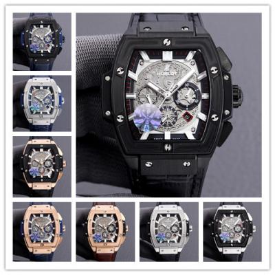 Replica Big Bang A21J  Automatic Movement Mens Watch Skeleton Dial Leather Strap G75